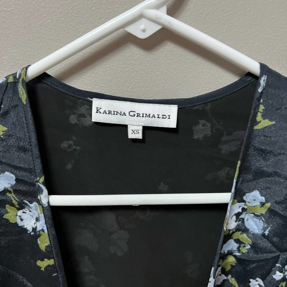Karina Grimaldi Foral Alessa wrap top size XS - Picture 5 of 5